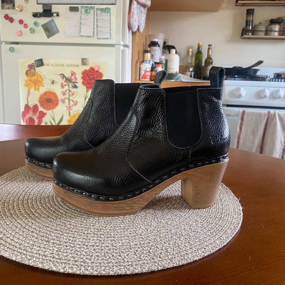 Callou leather clog boots, 39